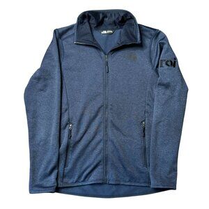 The North Face Skyline Jacket Womens‎ M Fleece Navy Blue Full Zip Logo Soft